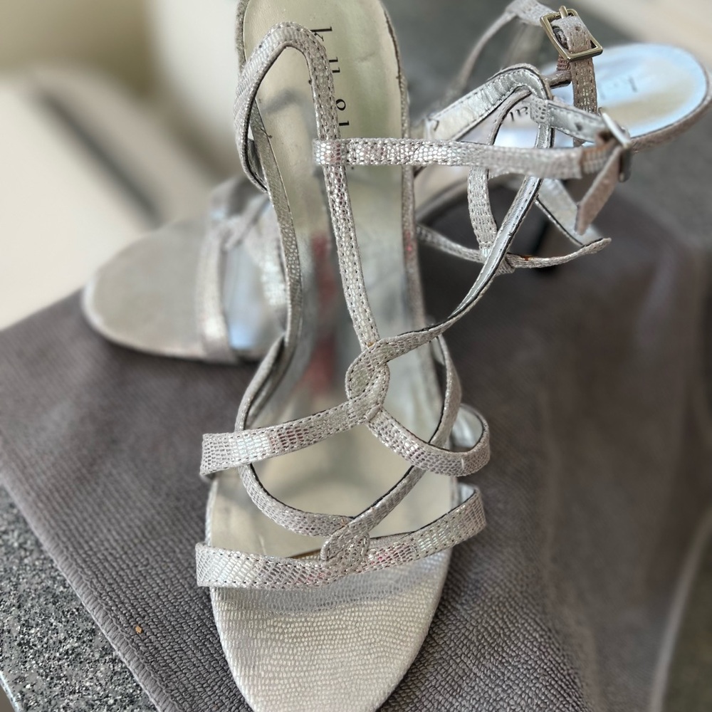 Silver Kelly&katie strappy heels size 8